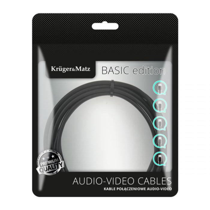 Kabel optický TOSLINK KRUGER & MATZ KM1220 Basic 1m