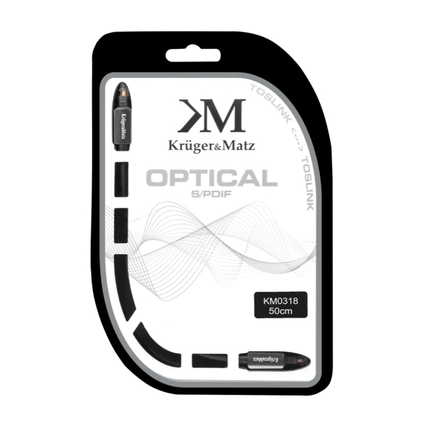 Kabel optický TOSLINK KRUGER & MATZ KM0318 0,5m