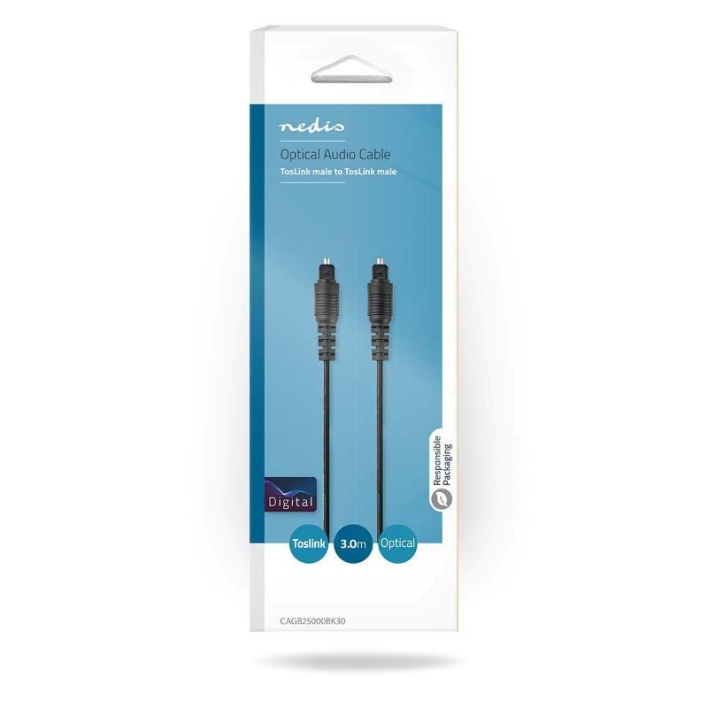 Kabel optický Toslink 3m NEDIS CAGB25000BK30