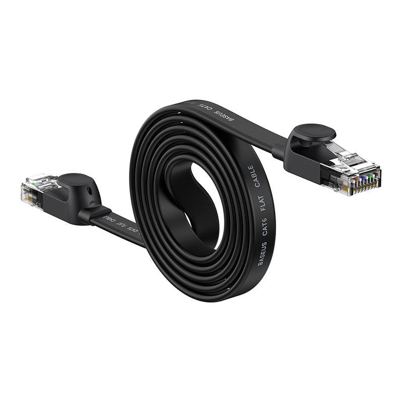 Kabel UTP RJ45/RJ45 Cat5 1,5m BASEUS plochý Black
