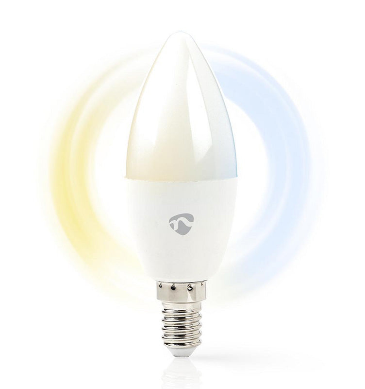 Smart LED žárovka E14 4.5W bílá NEDIS WIFILW13WTE14 WiFi Tuya