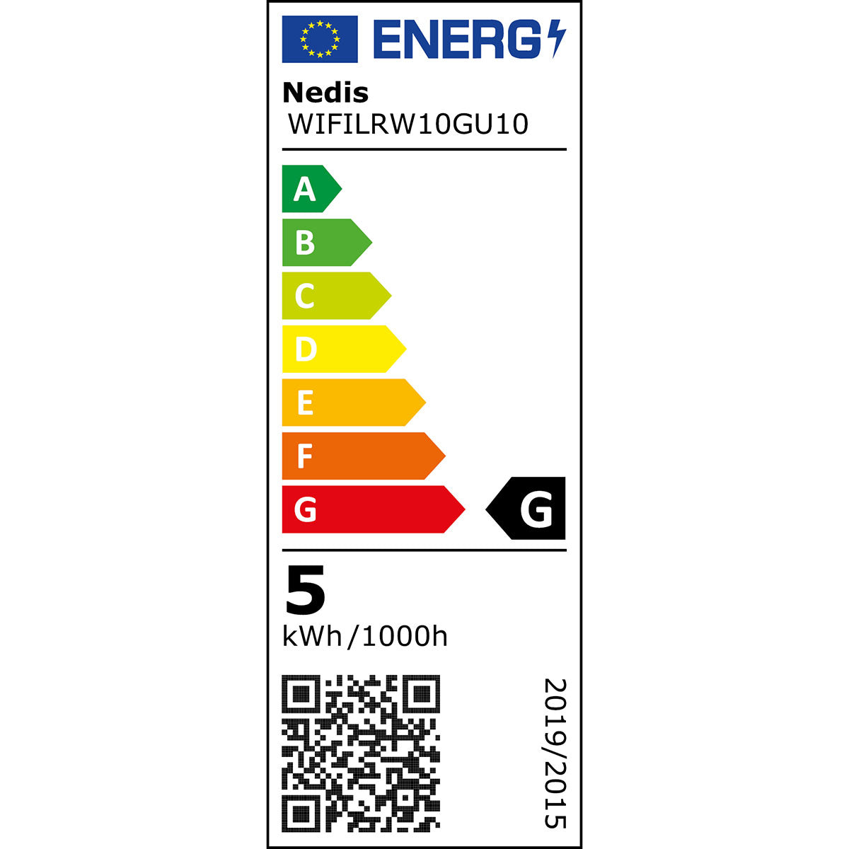 Smart LED žárovka GU10 4.9W bílá NEDIS WIFILRW10GU10 WiFi Tuya