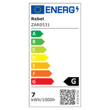 Žárovka LED GU10 7W bílá teplá REBEL ZAR0531