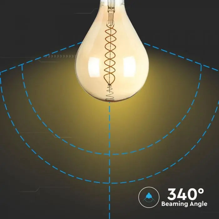 Žárovka Filament LED E27 8W A165 bílá teplá V-TAC VT-2138 Dimmable
