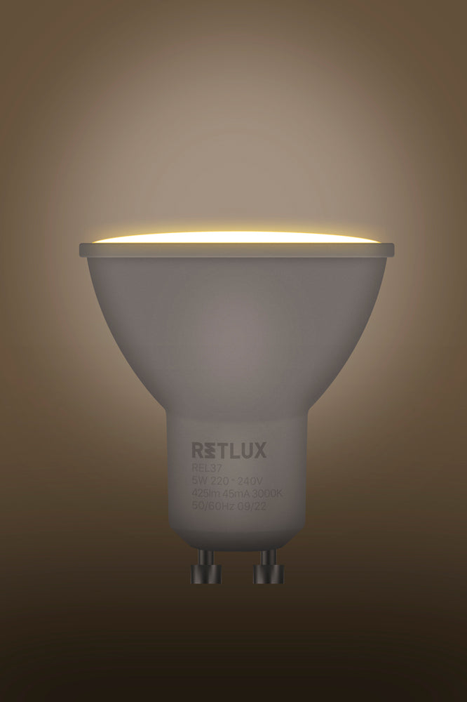 Žárovka LED GU10 5W bílá teplá RETLUX REL 37 4ks