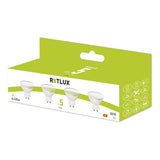 Žárovka LED GU10 5W bílá teplá RETLUX REL 37 4ks