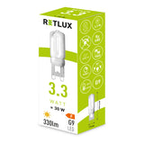 Žárovka LED G9 3,3W bílá teplá RETLUX RLL 460