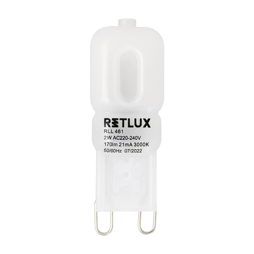 Žárovka LED G9 2W bílá teplá RETLUX RLL 461