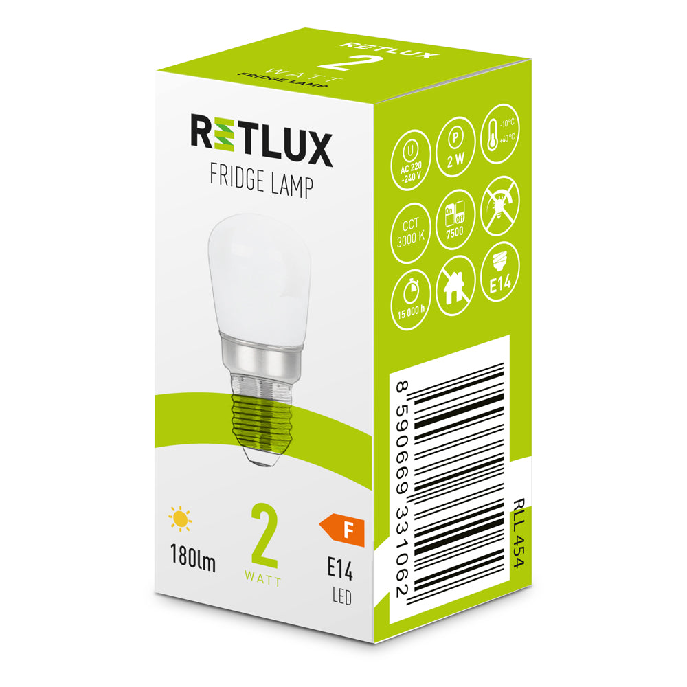 Žárovka LED E14 2W T26 bílá teplá RETLUX RLL 454