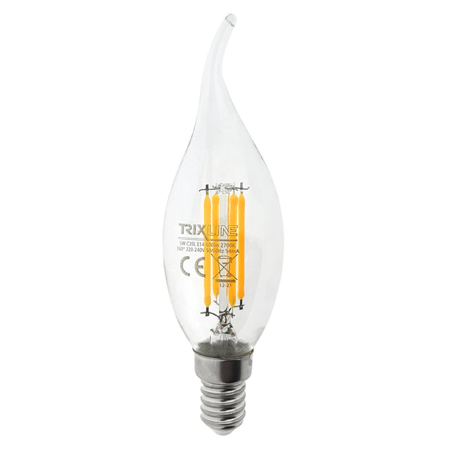 Žárovka Filament E14 5W bílá teplá TRIXLINE C35L