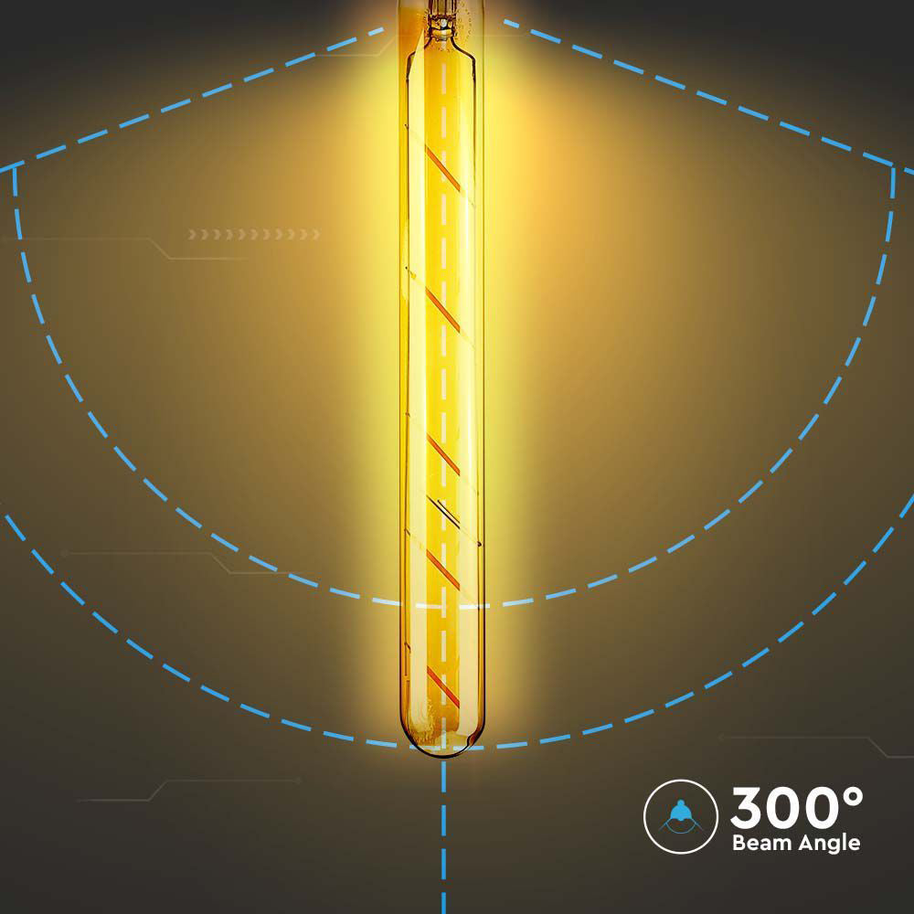 Žárovka Filament LED E27 5W T30 bílá teplá V-TAC VT-2005 Amber