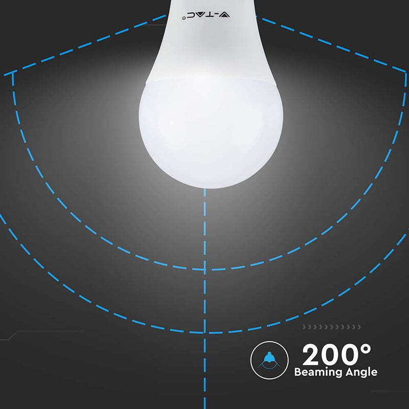 Žárovka LED E27 8,5W A60 bílá teplá V-TAC VT-2099