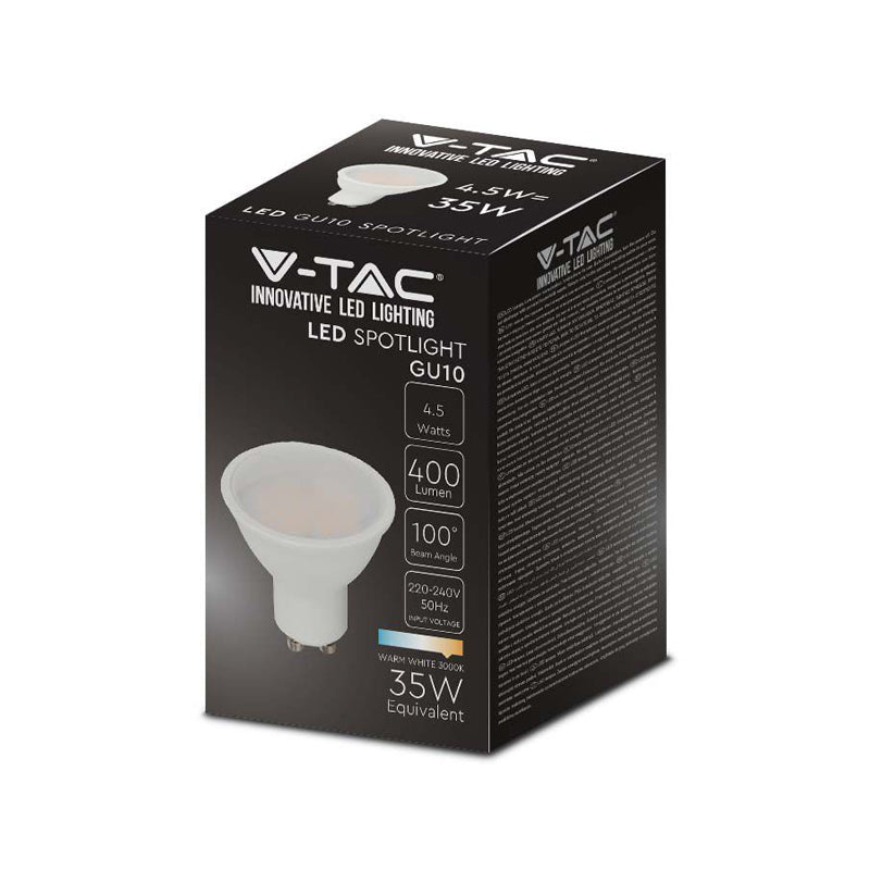 Žárovka LED GU10 4,5W SPOT bílá přírodní V-TAC VT-1975