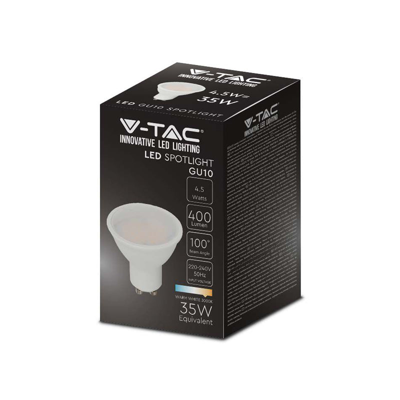 Žárovka LED GU10 4,5W SPOT bílá studená V-TAC VT-1975