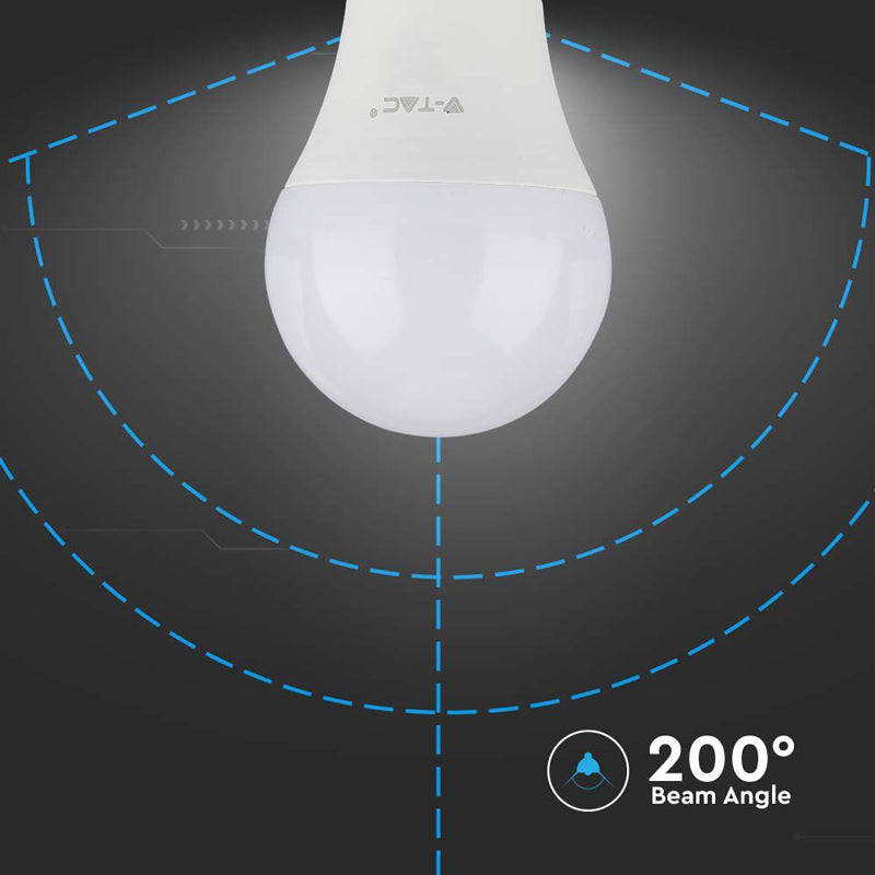Žárovka LED E27 10,5W A60 bílá teplá V-TAC VT-2112