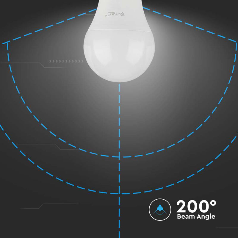 Žárovka LED E27 10,5W A60 bílá teplá V-TAC VT-2113 3ks
