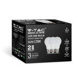 Žárovka LED E27 10,5W A60 bílá teplá V-TAC VT-2113 3ks