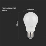Žárovka LED E27 10,5W A60 bílá teplá V-TAC VT-2113 3ks