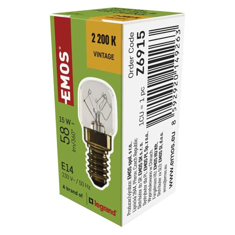 Žárovka do trouby E14 15W EMOS Z6915