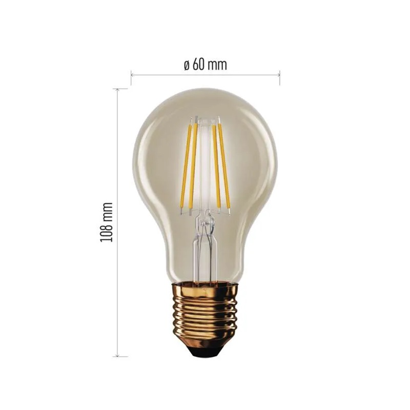 Žárovka LED E27 4,5W A60 bílá teplá EMOS Z55032 Vintage