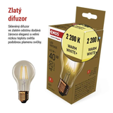 Žárovka LED E27 4,5W A60 bílá teplá EMOS Z55032 Vintage
