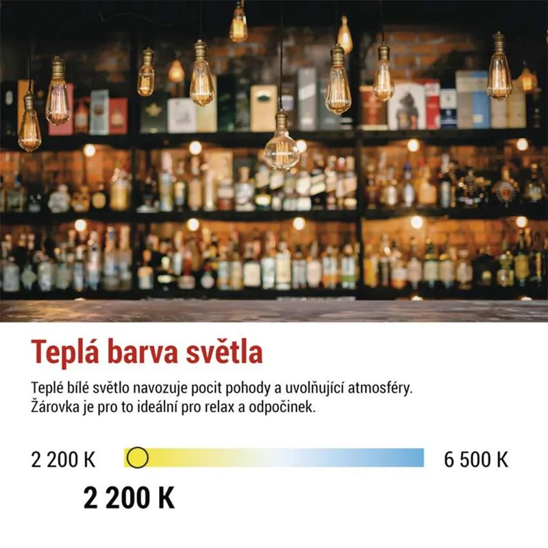 Žárovka LED E14 2,5W svíčka bílá teplá EMOS Z53012 Vintage