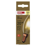 Žárovka LED E14 2,5W svíčka bílá teplá EMOS Z53012 Vintage
