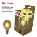 Žárovka LED E27 4,5W G95 bílá teplá EMOS Z52032 Vintage
