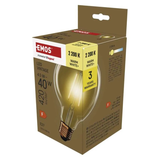 Žárovka LED E27 4,5W G95 bílá teplá EMOS Z52032 Vintage