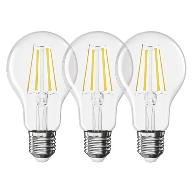 Žárovka Filament LED E27 5,9W bílá teplá EMOS ZF5D42.3 sada 3ks