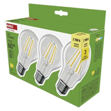 Žárovka Filament LED E27 5,9W bílá teplá EMOS ZF5D42.3 sada 3ks