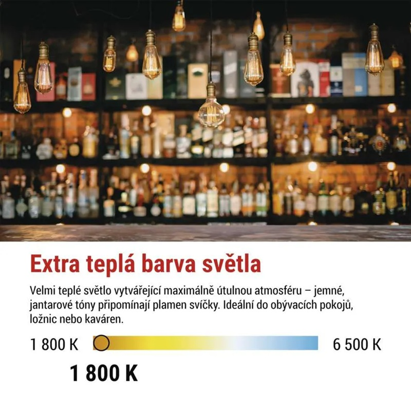 Žárovka DECO LED E27 4,5W flame EMOS Z50B11