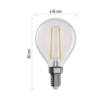 Žárovka Filament LED E14 1,8W Mini Globe bílá přírodní EMOS ZF1201
