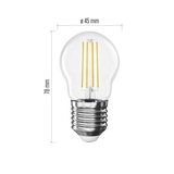 Žárovka Filament LED E27 1,8W Mini Globe bílá přírodní EMOS ZF6D03