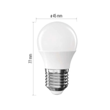 Žárovka LED E27 2,5W Classic Mini Globe bílá přírodní EMOS ZQ6D13