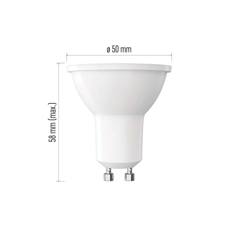 Žárovka LED GU10 2,9W MR16 bílá teplá EMOS ZL8F02