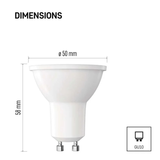 Žárovka LED GU10 3W MR16 bílá teplá EMOS ZQ8E12