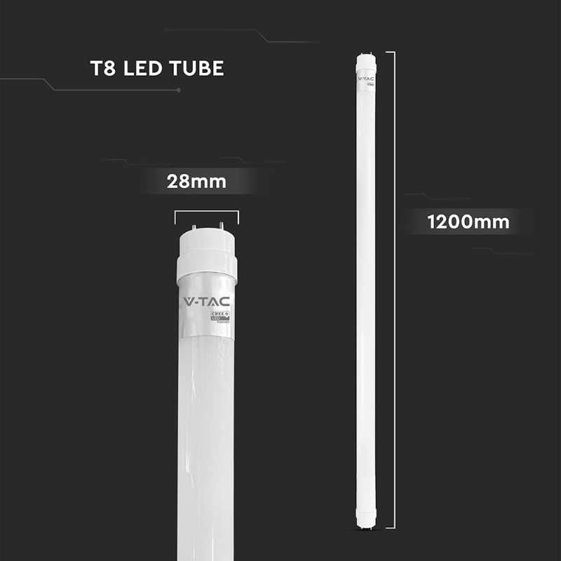 LED zářivka T8 18W 1850lm 6500K 120cm V-TAC VT-121