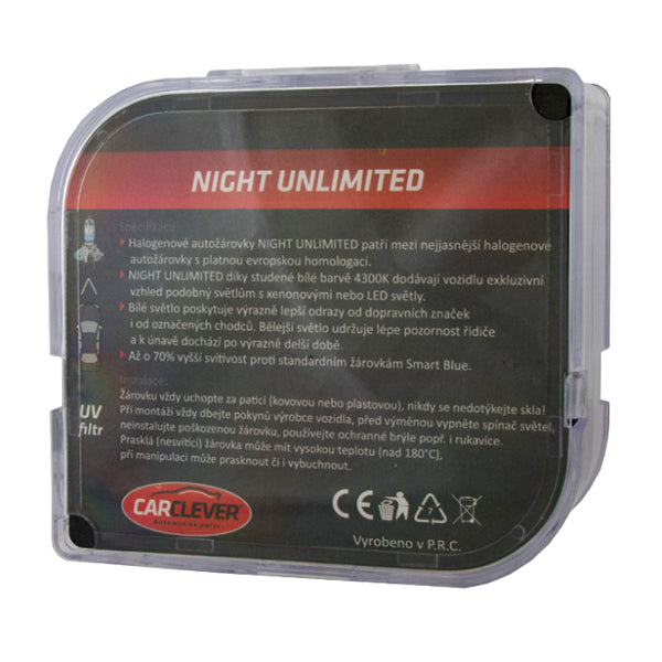 Autožárovka halogenová H3 12V 55W Night unlimited CARCLEVER