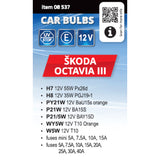 Sada autožárovek H7+H8 ŠKODA OCTAVIA III COMPASS