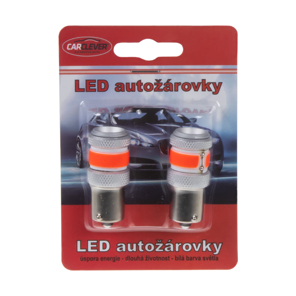 Autožárovka LED BA15s 9-60V 12W STU červená bal. 2ks