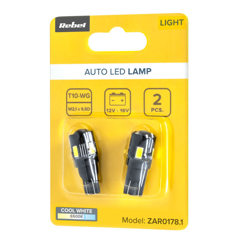 Autožárovka LED T10 12V REBEL ZAR0178.1 2ks / blistr