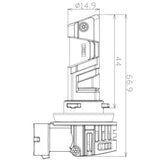Autožárovka LED H11 9-18V CARCLEVER 95HLH-H11-E6S homologace R37 bílá 2ks