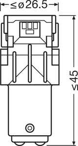 Autožárovka LED 12V P21/5W BAY15d OSRAM bílá 2ks