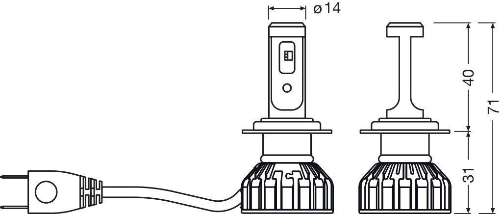 Autožárovka LED SMART 12V H7 OSRAM Night Breaker studená bílá 2ks
