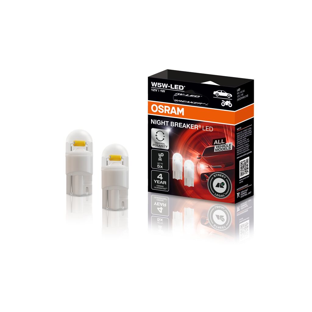 Autožárovka LED 12V W5W OSRAM studená bílá 2ks