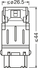Autožárovka LED 12V P27/7W W2.5x16q OSRAM oranžová 2ks