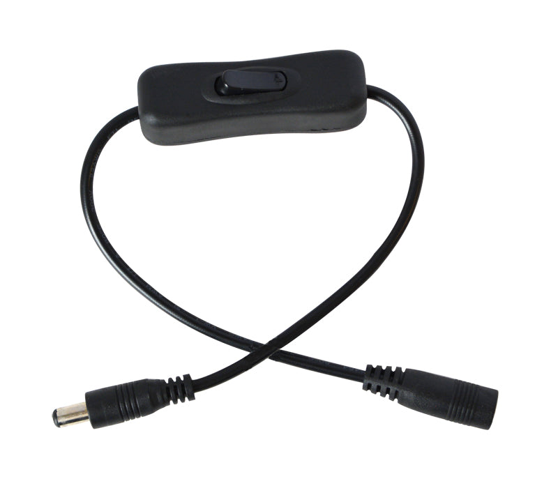 Kabel pro LED pásek s vypínačem a konektory 5,5 x 2,1mm, 2x 15cm