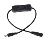 Kabel pro LED pásek s vypínačem a konektory 5,5 x 2,1mm, 2x 15cm
