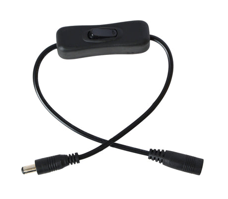 Kabel pro LED pásek s vypínačem a konektory 5,5 x 2,1mm, 2x 15cm